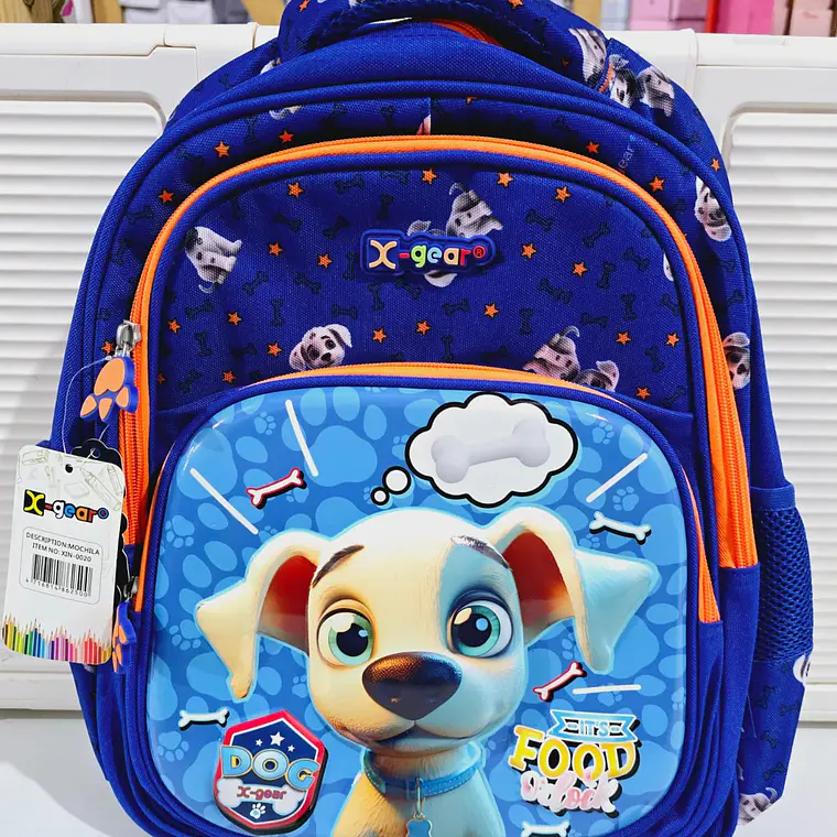 MOCHILA PREESCOLAR  ORIGINAL X-GEAR  PERRITO MOD# XIN-0020 2