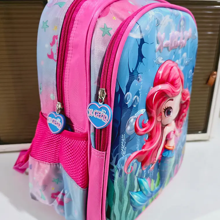 MOCHILITA ORIGINAL X-GEAR PARA PREESCOLAR DISEÑO SIRENITA MOD# XF513 4