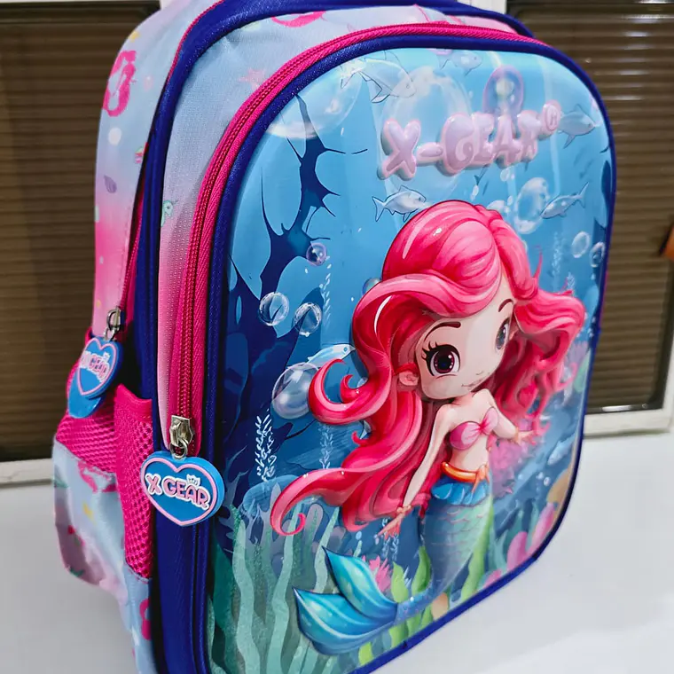 MOCHILITA ORIGINAL X-GEAR PARA PREESCOLAR DISEÑO SIRENITA MOD# XF513 5