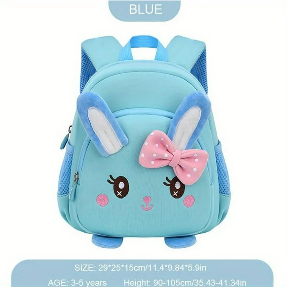 🐰MOCHILITA PREESCOLAR ORIGINAL GOLDEN KIDS CONEJITO /AZUL MODELO#GF1368 2