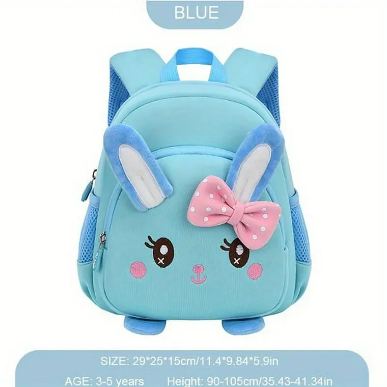 🐰MOCHILITA PREESCOLAR ORIGINAL GOLDEN KIDS CONEJITO /AZUL MODELO#GF1368 2