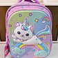 MOCHILA ORIGINAL PARA PREESCOLAR/MEDIANA DISEÑO GATITO ARCOIRIS MOD# XIN-0013- - Miniatura 5