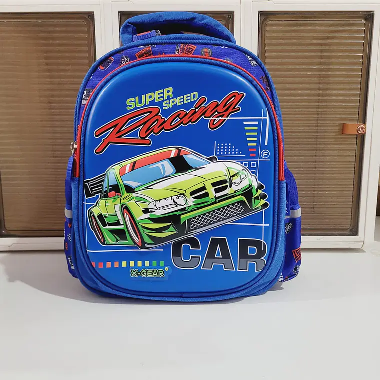 MOCHILITA ORIGINAL X-GEAR PARA PREESCOLAR (AUTO VERDE) MOD# MIX1022 1