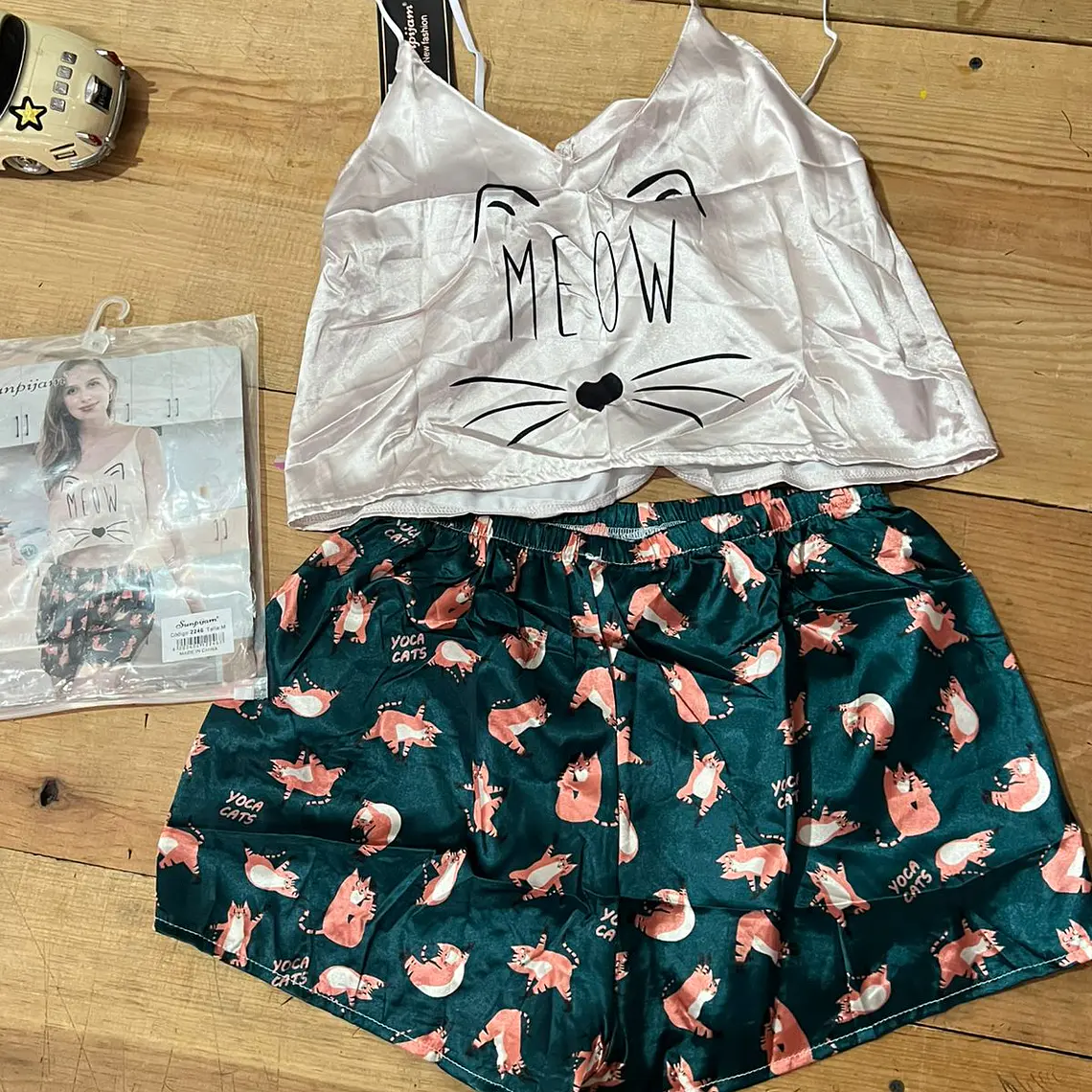 PIJAMA DE 2 PZ  PARA DAMA SATÍN MODELO # 2246 10