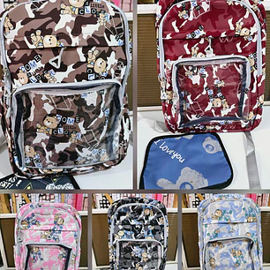MOCHILA JUVENIL DISEÑO OSITO MOD# T6012