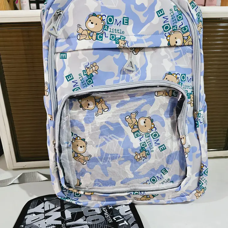 MOCHILA JUVENIL DISEÑO OSITO MOD# T6012 6