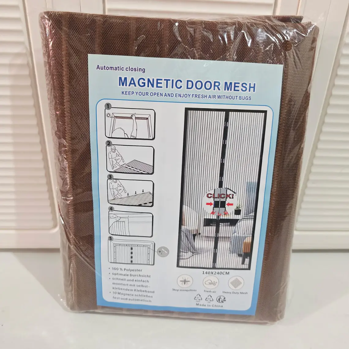 🦟✖️ CORTINA MOSQUITERA PARA PUERTA 1.4M x 2.4M 🦟✖️ 4