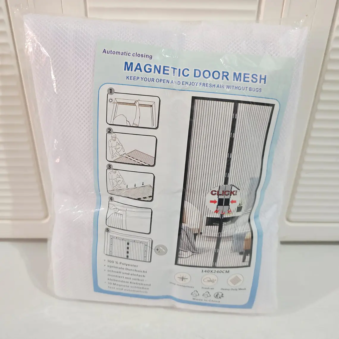 🦟✖️ CORTINA MOSQUITERA PARA PUERTA 1.4M x 2.4M 🦟✖️ 5