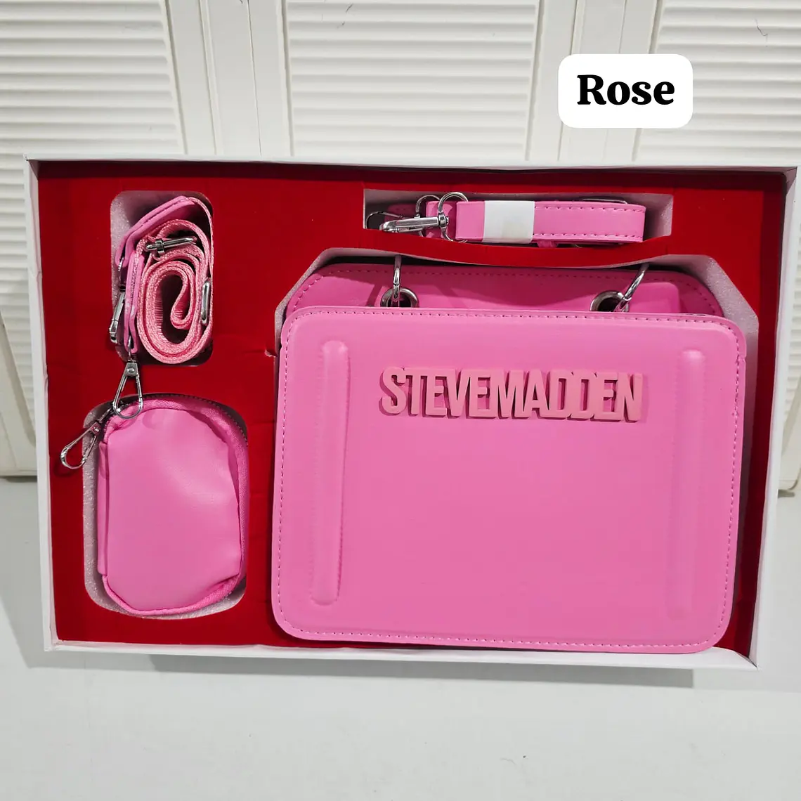COMBO DE BOLSA STEVEMADDEN EN CAJA IMITACIÓN MODELO #YD20019 4