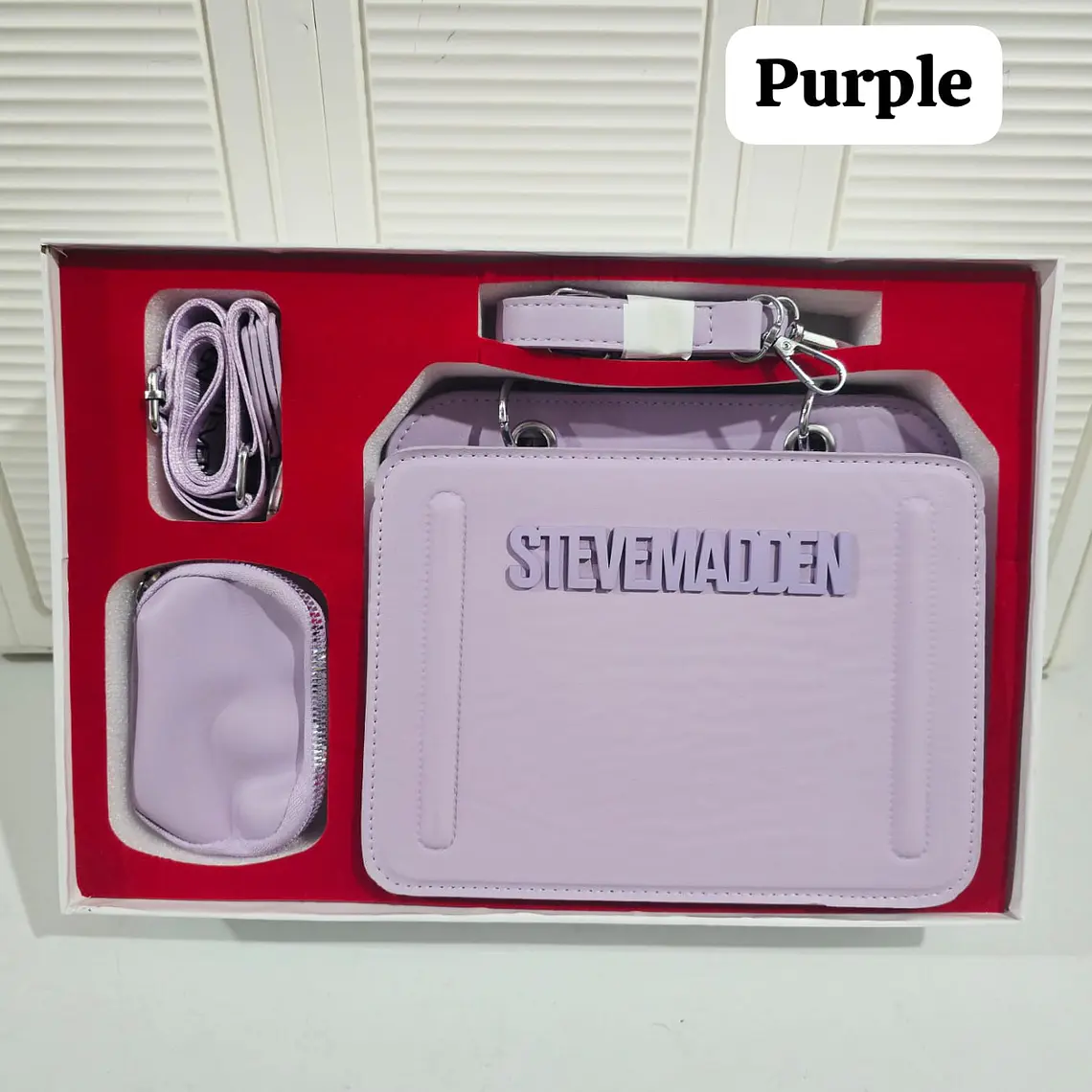 COMBO DE BOLSA STEVEMADDEN EN CAJA IMITACIÓN MODELO #YD20019 3