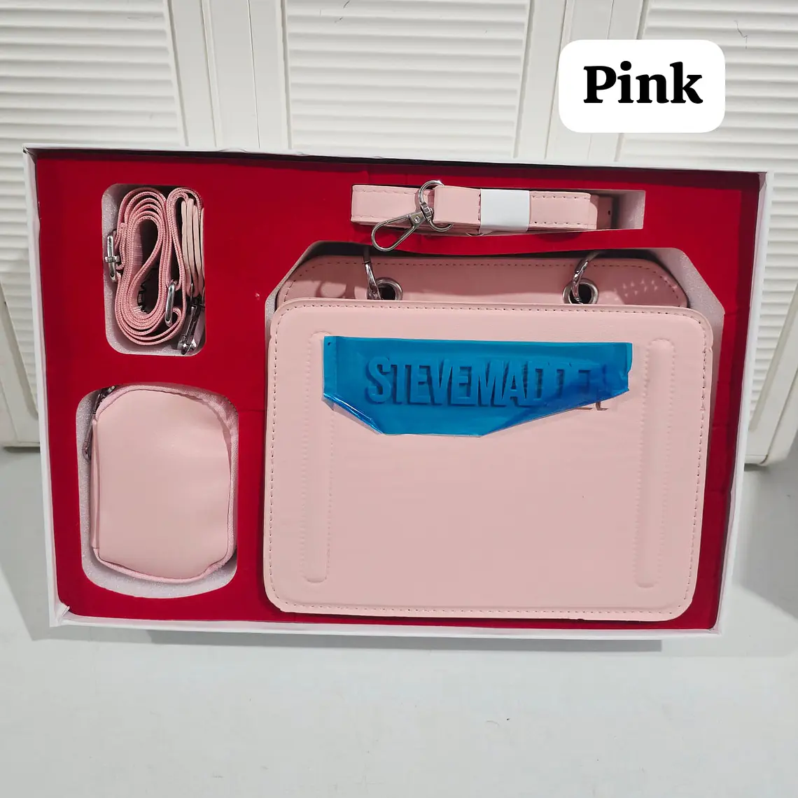 COMBO DE BOLSA STEVEMADDEN EN CAJA IMITACIÓN MODELO #YD20019 11