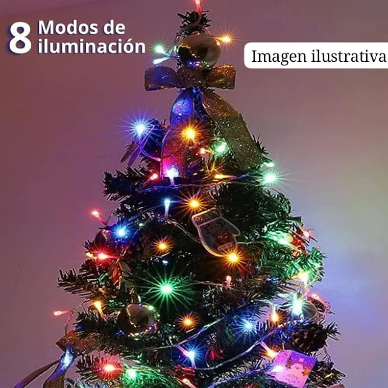 3MTS SERIE DE NAVIDAD LUZ DE COLORES MOD# 352-107 (Cable blanco con 30 luces) 3