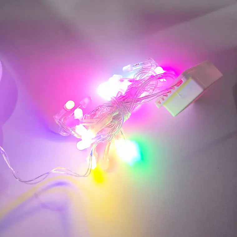 3MTS SERIE DE NAVIDAD LUZ DE COLORES MOD# 352-107 (Cable blanco con 30 luces) 4