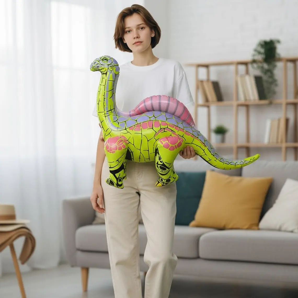 DINOSAURIOS INFLABLES VERDE Y COLORES MOD# WSM-21 y 23🦖🦕 2