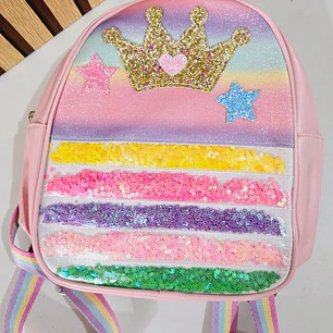 MOCHILA INFANTIL DISEÑO CORONA MOD# WL-1039 👑