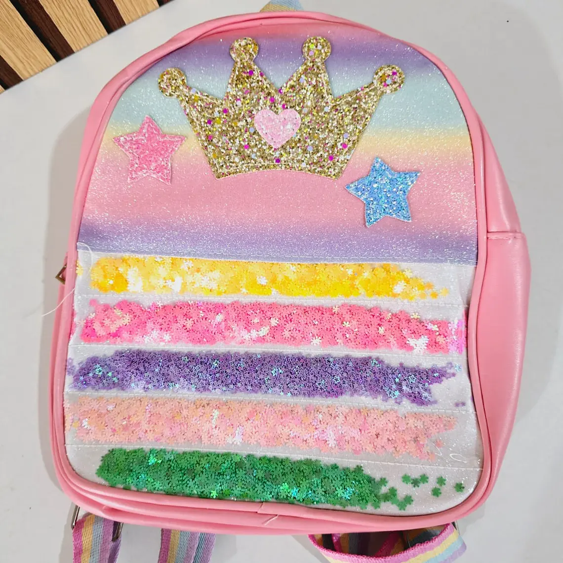 MOCHILA INFANTIL DISEÑO CORONA MOD# WL-1039 👑 8