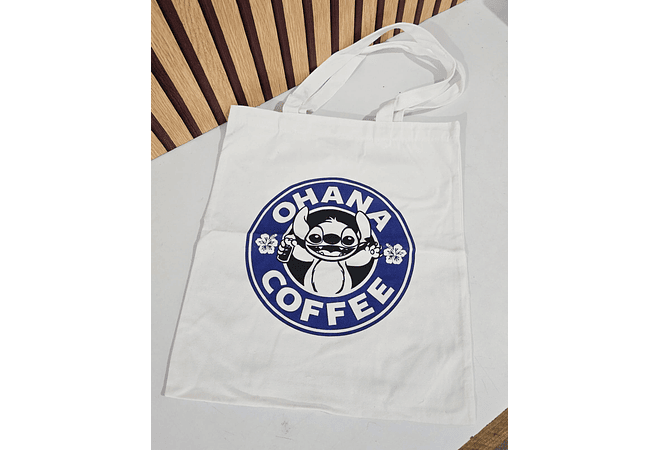 BOLSA DE MANTA BLANCA PERSONAJE STICH