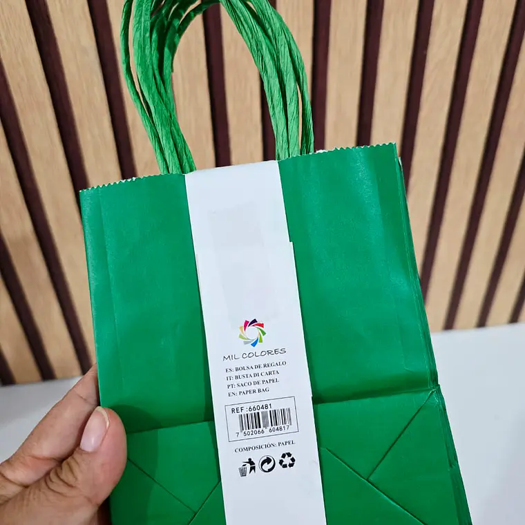 PAQ DE 6 BOLSAS DE REGALO/COLORES LISOS VARIOS MODELOS (15X12CM)🎁 3