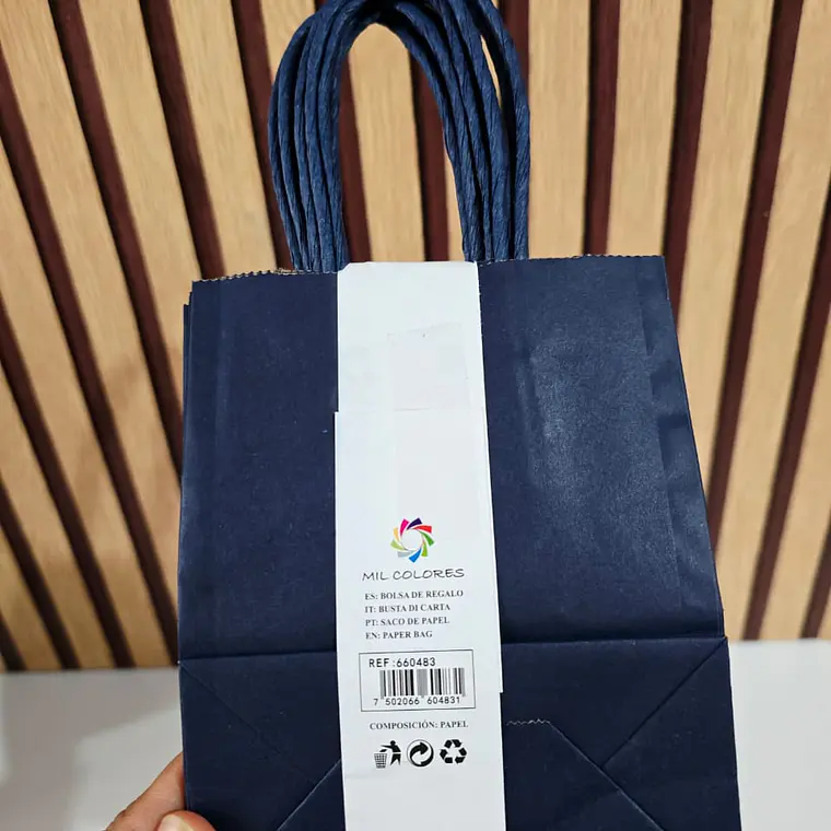 PAQ DE 6 BOLSAS DE REGALO/COLORES LISOS VARIOS MODELOS (15X12CM)🎁 4