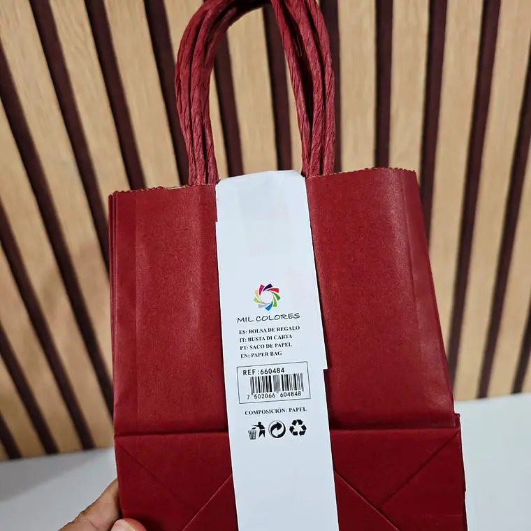 PAQ DE 6 BOLSAS DE REGALO/COLORES LISOS VARIOS MODELOS (15X12CM)🎁 5