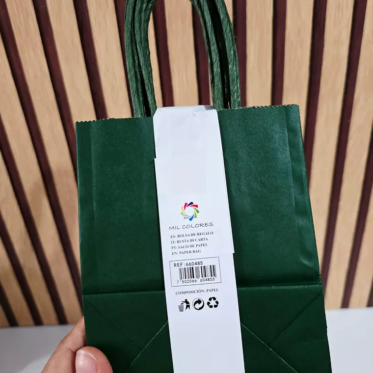 PAQ DE 6 BOLSAS DE REGALO/COLORES LISOS VARIOS MODELOS (15X12CM)🎁 6