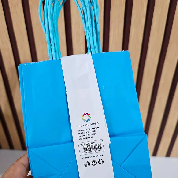 PAQ DE 6 BOLSAS DE REGALO/COLORES LISOS VARIOS MODELOS (15X12CM)🎁 11