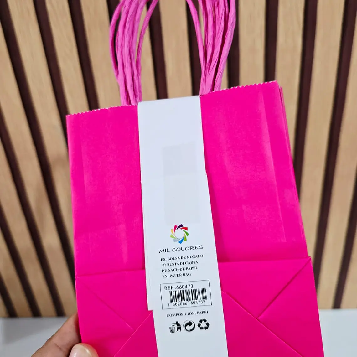 PAQ DE 6 BOLSAS DE REGALO/COLORES LISOS VARIOS MODELOS (15X12CM)🎁 12