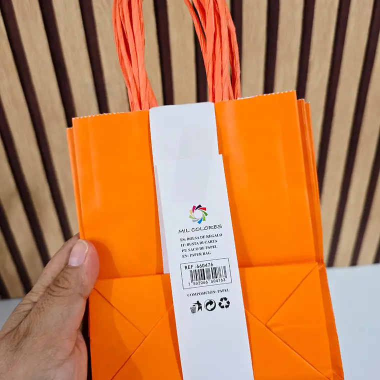 PAQ DE 6 BOLSAS DE REGALO/COLORES LISOS VARIOS MODELOS (15X12CM)🎁 13