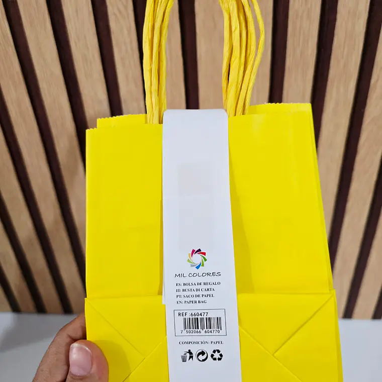 PAQ DE 6 BOLSAS DE REGALO/COLORES LISOS VARIOS MODELOS (15X12CM)🎁 14
