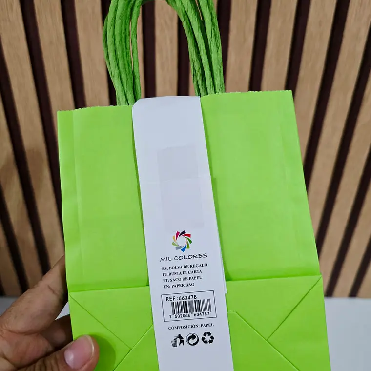 PAQ DE 6 BOLSAS DE REGALO/COLORES LISOS VARIOS MODELOS (15X12CM)🎁 17