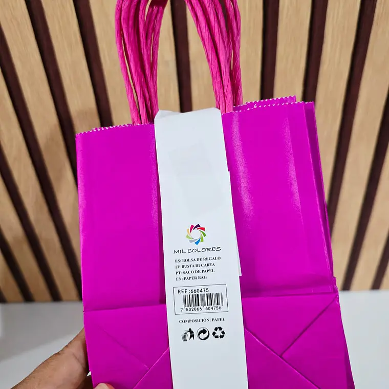 PAQ DE 6 BOLSAS DE REGALO/COLORES LISOS VARIOS MODELOS (15X12CM)🎁 18