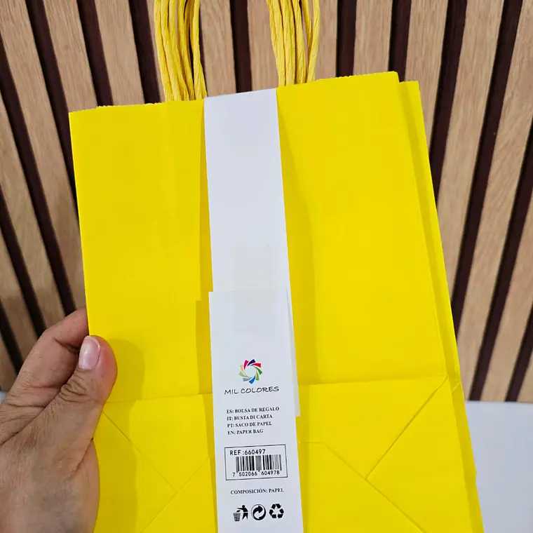 PAQ DE 6 BOLSAS DE REGALO/COLORES LISOS VARIOS MODELOS (22X16CM)🎁🛍️ 4