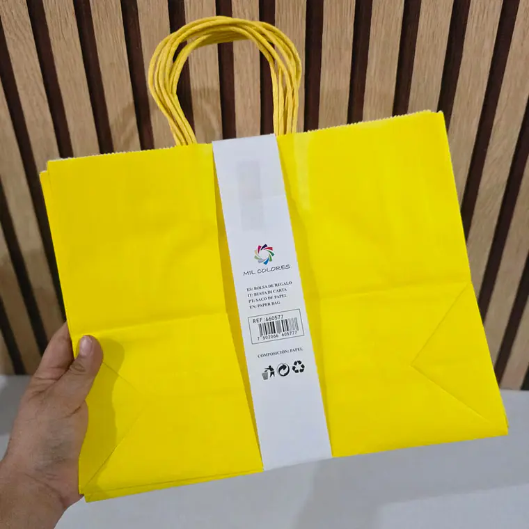 PAQ DE 4 BOLSAS DE REGALO/COLORES LISOS VARIOS MODELOS (25x11.5x31CM)🛍️✨ 3