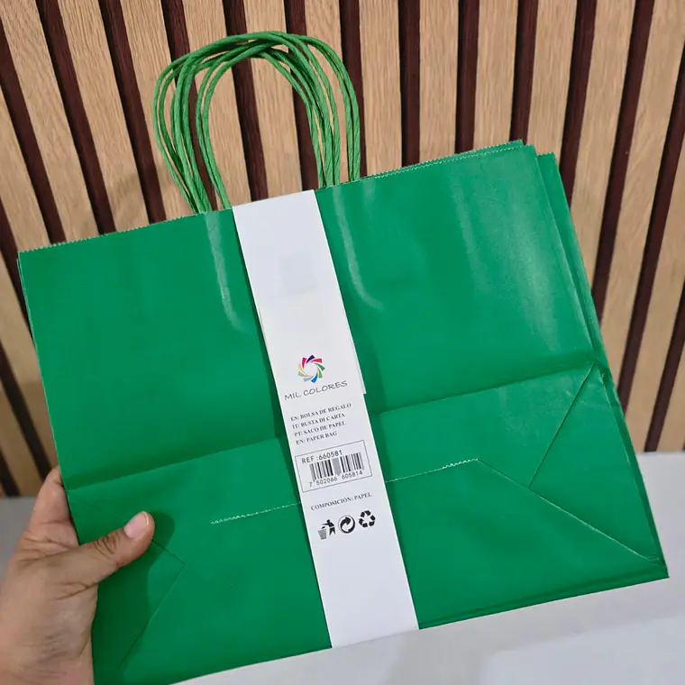 PAQ DE 4 BOLSAS DE REGALO/COLORES LISOS VARIOS MODELOS (25x11.5x31CM)🛍️✨ 8