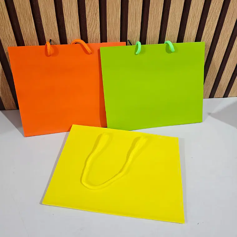 DOCENA DE BOLSAS PARA REGALO COLORES LISOS VARIOS MODELOS(18CM X 23CM) 2