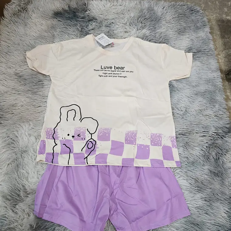 PIJAMA PARA DAMA VARIOS MODELOS (SHORT Y PLAYERA) 4
