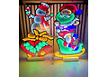 🪅FIGURAS NAVIDEÑAS EN 3D CON LUZ LED DE COLORES MOD# CA3001E 🎄⛄