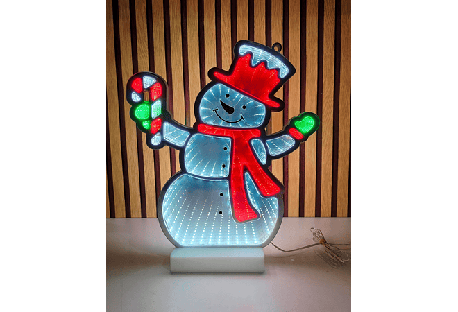 🪅FIGURAS NAVIDEÑAS EN 3D CON LUZ LED DE COLORES MOD# CA3001E 🎄⛄