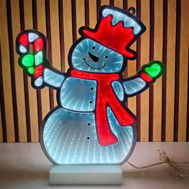 🪅FIGURAS NAVIDEÑAS EN 3D CON LUZ LED DE COLORES MOD# CA3001E 🎄⛄ 2