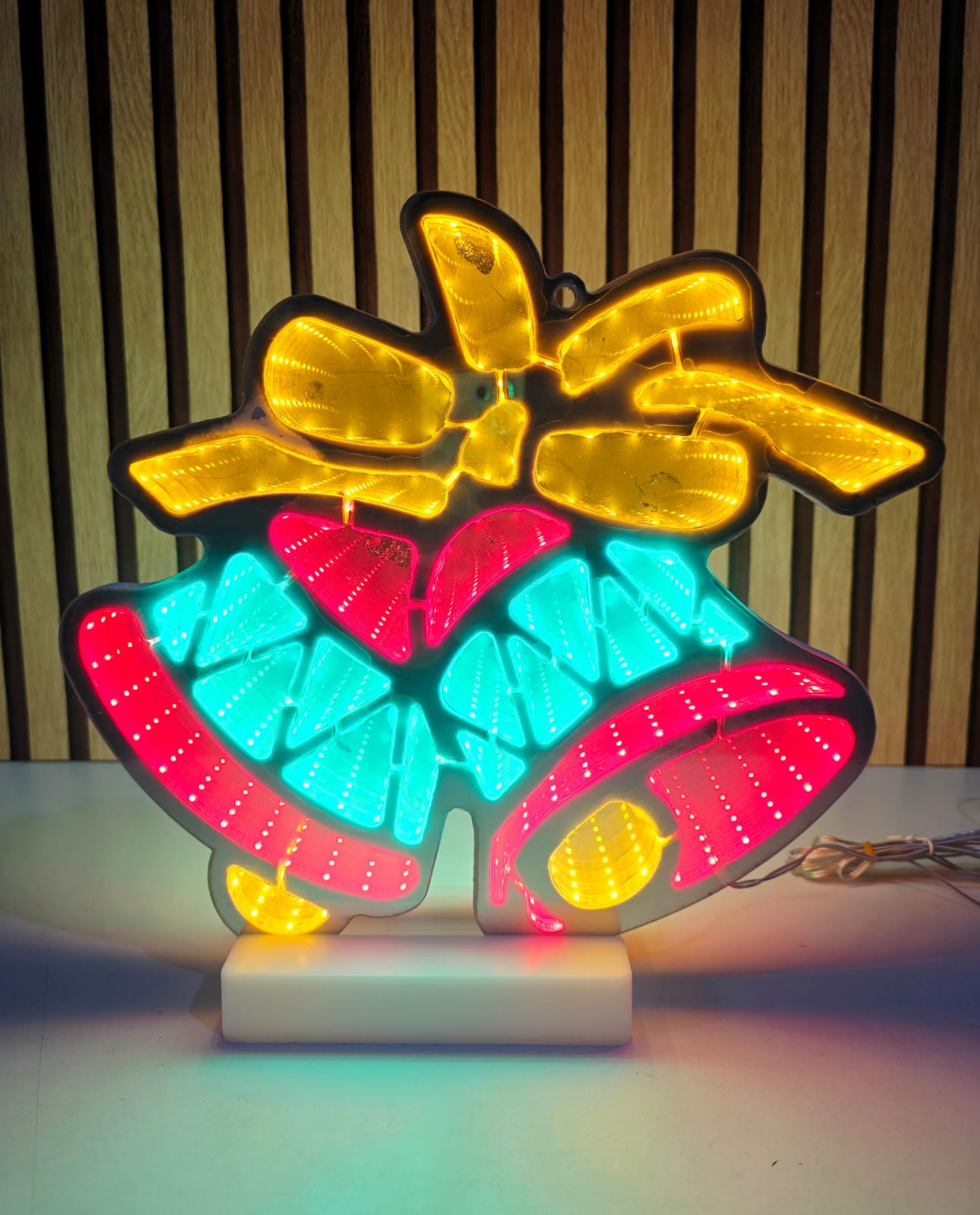 🪅FIGURAS NAVIDEÑAS EN 3D CON LUZ LED DE COLORES MOD# CA3001E 🎄⛄