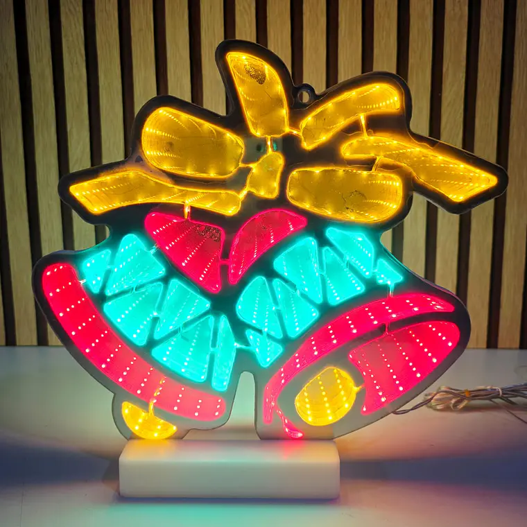 🪅FIGURAS NAVIDEÑAS EN 3D CON LUZ LED DE COLORES MOD# CA3001E 🎄⛄ 3