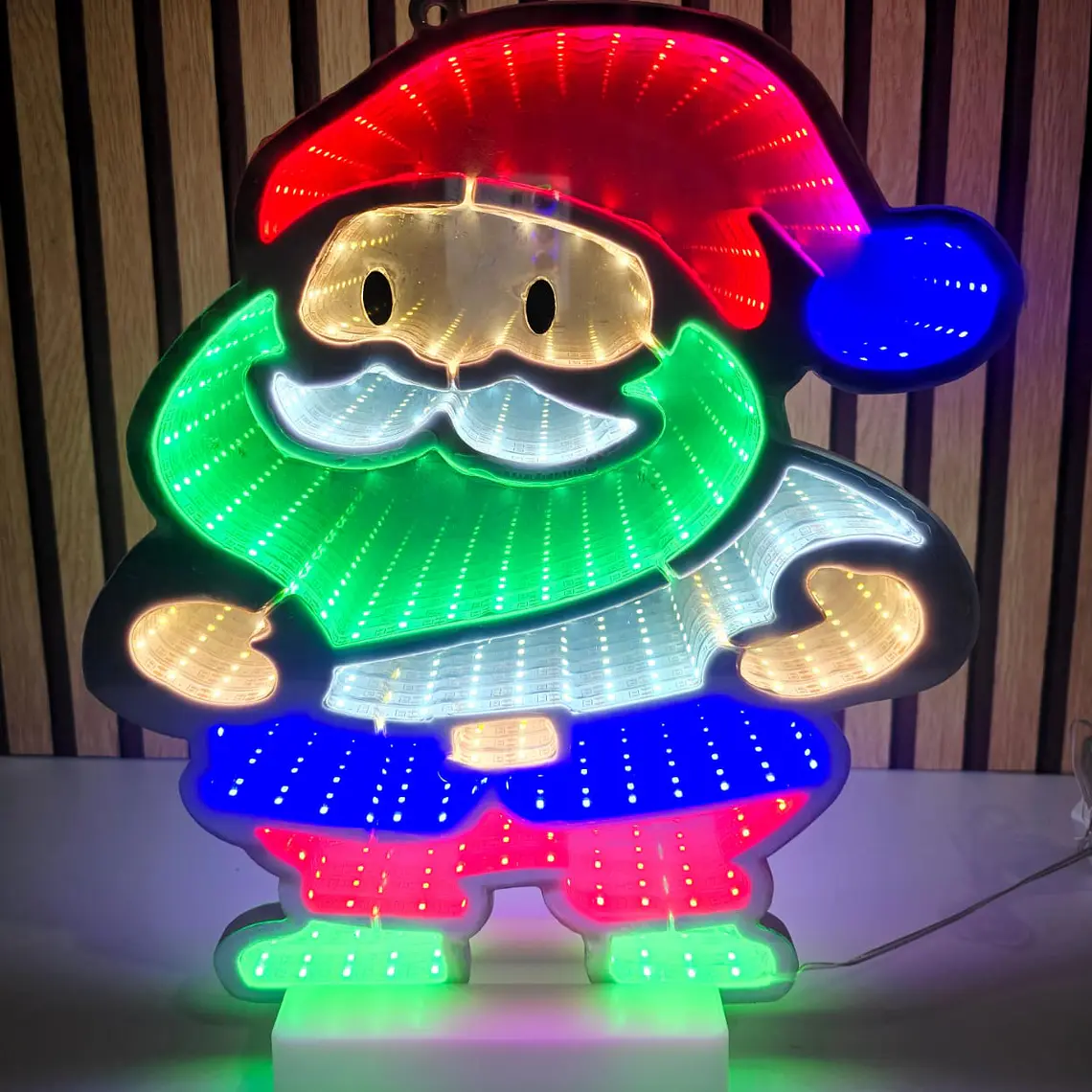 🪅FIGURAS NAVIDEÑAS EN 3D CON LUZ LED DE COLORES MOD# CA3001E 🎄⛄ 4