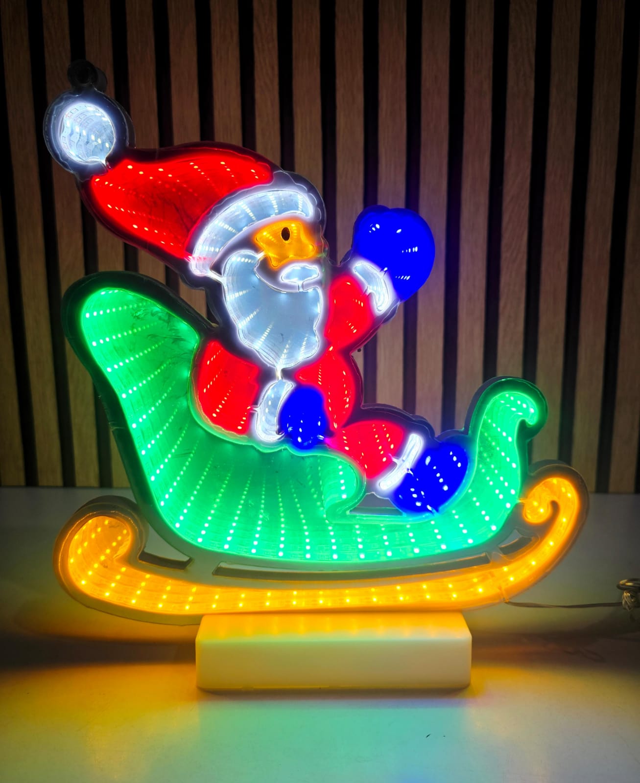 🪅FIGURAS NAVIDEÑAS EN 3D CON LUZ LED DE COLORES MOD# CA3001E 🎄⛄