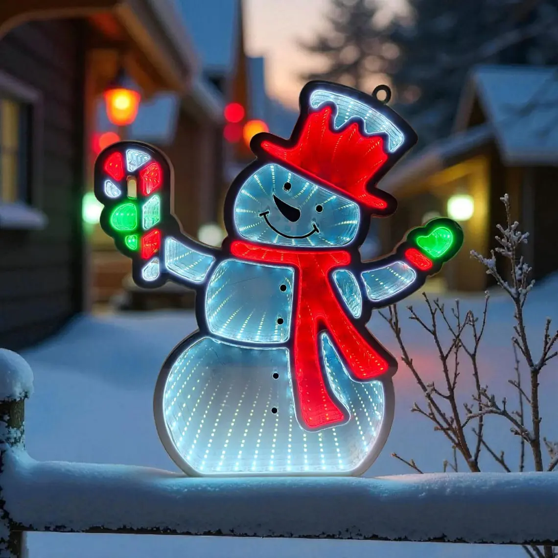 🪅FIGURAS NAVIDEÑAS EN 3D CON LUZ LED DE COLORES MOD# CA3001E 🎄⛄ 7