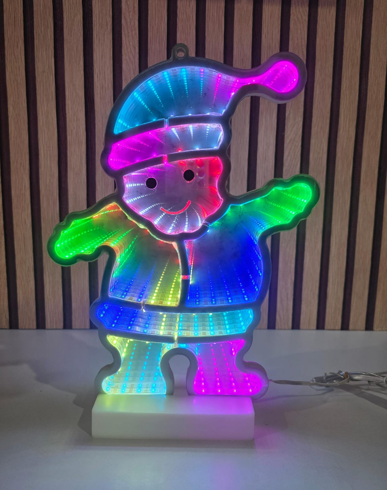 ✨FIGURAS NAVIDEÑAS EN 3D CON LUZ LED DE COLORES (CAMBIANTES) MOD# CA3001C ⛄