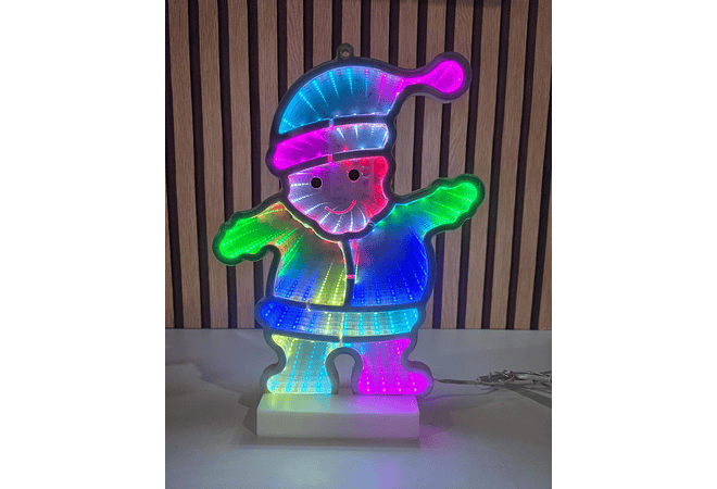 ✨FIGURAS NAVIDEÑAS EN 3D CON LUZ LED DE COLORES (CAMBIANTES) MOD# CA3001C ⛄