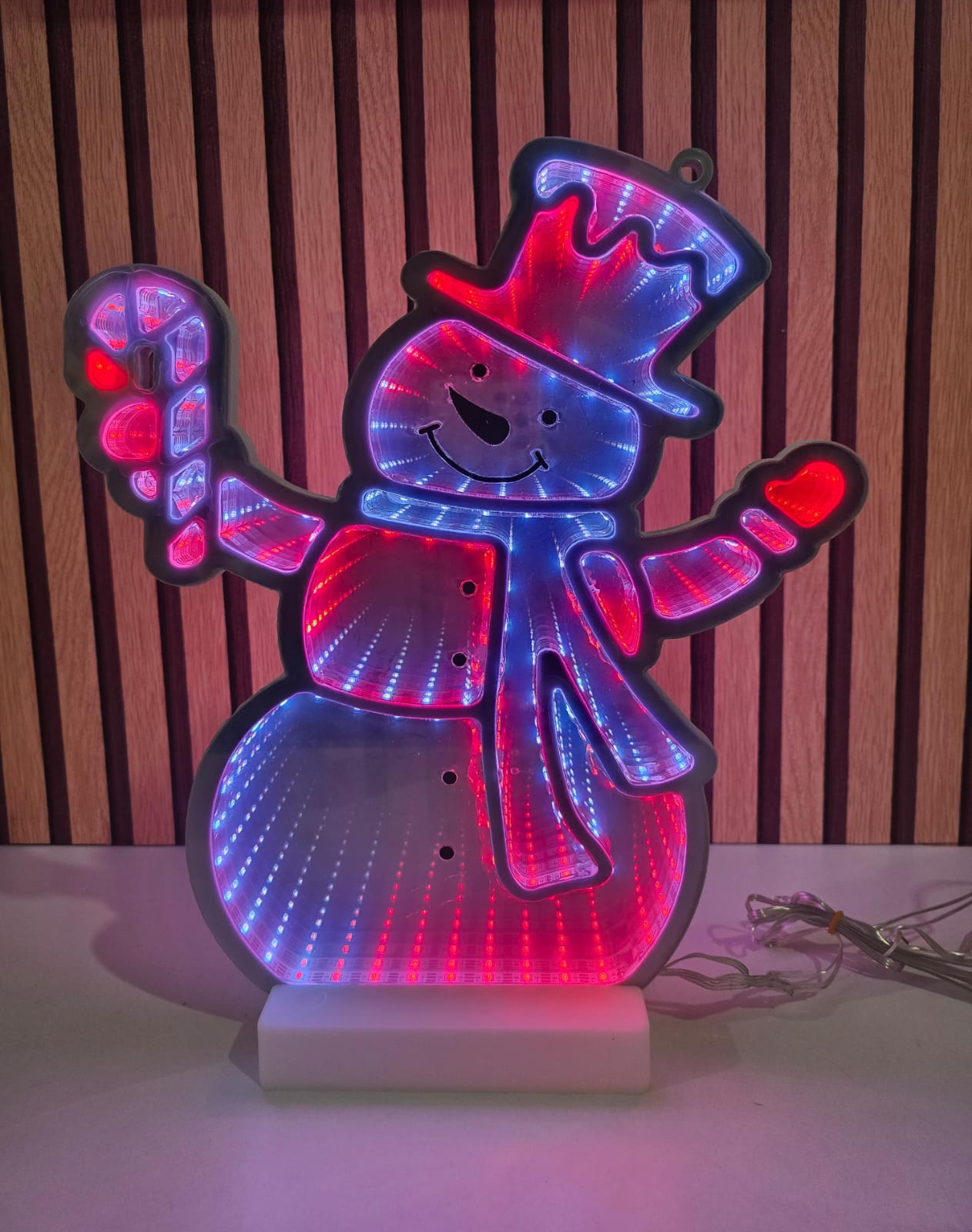 ✨FIGURAS NAVIDEÑAS EN 3D CON LUZ LED DE COLORES (CAMBIANTES) MOD# CA3001C ⛄
