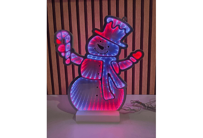 ✨FIGURAS NAVIDEÑAS EN 3D CON LUZ LED DE COLORES (CAMBIANTES) MOD# CA3001C ⛄
