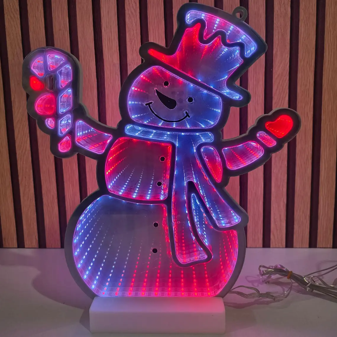 ✨FIGURAS NAVIDEÑAS EN 3D CON LUZ LED DE COLORES (CAMBIANTES) MOD# CA3001C ⛄ 6