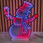 ✨FIGURAS NAVIDEÑAS EN 3D CON LUZ LED DE COLORES (CAMBIANTES) MOD# CA3001C ⛄ - Miniatura 6